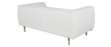 Miliboo Canapé 2-3 Places scandinave en Tissu Effet Laine bouclée écru Morris