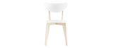 Miliboo Chaises Design Bois et Blanc (Lot de 2) Leena