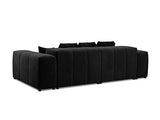 MICADONI - Canapé Margo - 3 Places - Velours - Noir