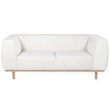 Miliboo Canapé 2-3 Places scandinave en Tissu Effet Laine bouclée écru Morris