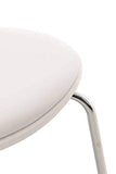 Chaise Empilable Diego en Similicuir et Support en Métal - Chaise de Salle de Conférence avec Dossier, Couleur au Choix:, Couleur:Blanc/Blanc