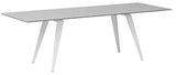 Kare Salle, Table à Manger, Verre, Blanc, 160 40 x90cm