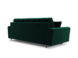 MICADONI - Canapé Convertible Moghan - 3 Places - Velours - Vert Bouteille