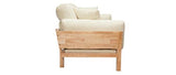 Miliboo Canapé scandinave 3 Places déhoussable Blanc crème et Bois KYO