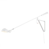 HMAKGG Applique Murale Vintage Réglable Noir Métal Lampe Murale Industrielle Rétro Lampe de Mur Intérieur Eclairage Compatible avec E27 Base pour Chambre à Coucher Salon Loft Barres,Blanc