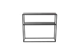 LIFA LIVING Basse en métal pour Salon, Table d'entrée Industrielle 85 x 30 x 100 cm Max 14 kg, Noir, 100x30x85 cm