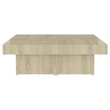 vidaXL Table Basse Table d'Appoint Table de Canapé Bout de Canapé Meuble de Salle de Séjour Salon Intérieur Chêne Sonoma 90x90x28 cm Aggloméré