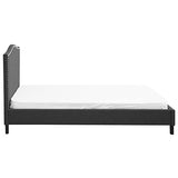 Beliani Sommier et Cadre pour Lit Double 180 x 200 cm en Tissu Gris Rétro Moderne Montpellier