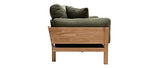 Miliboo Canapé scandinave déhoussable 3 Places en Tissu Kaki et Bois Clair KYO