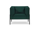 Milo Casa Fauteuil Velours, Carla, 1 Place, Vert Bouteille, 82x78x75