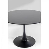 Kare Table Schickeria Noir Ø110 canapé, Bois partiel et MDF, 74x110x110cm