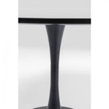Kare Table Schickeria Noir Ø110 canapé, Bois partiel et MDF, 74x110x110cm