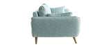 Miliboo Canapé scandinave 3 Places en Tissu Bleu Glacier et Bois Clair Creep