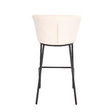 SVITA Kate Lot de 2 tabourets de bar avec dossier en velours Beige