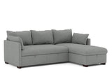 BUDWING Orlando Canapé Convertible d'angle Lit Chaise Longue Coffre Réversible Droite et Gauche Gris