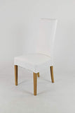 Tommychairs - Set 4 chaises Luisa pour Cuisine, Bar et Salle à Manger, Robuste Structure en Bois de hêtre peindré en chêne, Assise et Dossier rembourrés et revêtus en Cuir Artificiel Couleur Blanc
