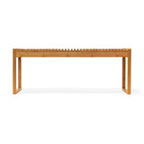 Relaxdays Banc en bambou HxlxP : 47 x 120 x 33 cm banquette jardin Terrasse balcon 3-4 places entrée couloir, Marron