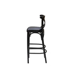 Miliboo Tabouret de Bar bistrot hêtre Massif Noir H75 Marcel