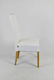 Tommychairs - Set 4 chaises Luisa pour Cuisine, Bar et Salle à Manger, Robuste Structure en Bois de hêtre peindré en chêne, Assise et Dossier rembourrés et revêtus en Cuir Artificiel Couleur Blanc