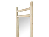 Vente-unique - Miroir échelle sur Pied en Bois de Teck - L. 56 x P. 5 x H. 180 cm - Naturel - Malang
