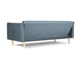 MICADONI - Canapé Convertible Mulli - 3 Places - Velours - Bleu Clair