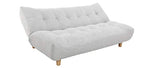 Miliboo Canapé Convertible scandinave Gris et chêne Yumi
