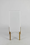 Tommychairs - Set 4 chaises Luisa pour Cuisine, Bar et Salle à Manger, Robuste Structure en Bois de hêtre peindré en chêne, Assise et Dossier rembourrés et revêtus en Cuir Artificiel Couleur Blanc