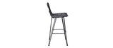 Miliboo Tabourets de Bar en rotin Noir (Lot de 2) Malacca