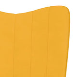 vidaXL Chaise de Relaxation Siège de Relaxation Chaise de Détente Fauteuil de Salon Salle de Séjour Siège de Salon Intérieur Jaune Moutarde Velours