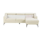 Beliani - Canapé d'angle - Glosli - Velours, Beige