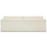 HOMIFAB Canapé 3 Places avec 4 Coussins déco en Tissu Bouclette écru - Collection Denver