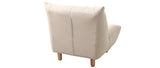 Miliboo Fauteuil scandinave en Tissu Naturel et chêne Yumi