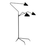 MZXUN Nordic DaWn Spider Serge Mouille Lampadaire à LED pour chambre à coucher Style industriel Simple Salon Couleur de l'abat-jour : 3 têtes Noir