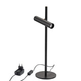 LUUK LIFESTYLE Lampe de table à LED, design esthétique minimaliste, lampe de bureau, lampe de lecture, lampe de chevet, contrôle tactile, luminosité réglable, luminaire d’appoint, noir mat
