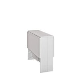 Papillon, Table Pliante avec 2 Abattants, en Panneaux de Particules Melaminés, Blanc 103/67/28x76x73,4 (LxPxA)