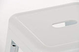 CLP Tabouret de Bar Joshua - Tabouret de Bar Industriel Empilable et Robuste - Repose-Pied Structure à 4 Pieds - Hauteur Siège 77 cm - Couleurs, Couleurs:Blanc