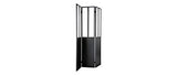 Miliboo Verrière Atelier Industrielle en métal Noir et Verre 3 vantaux Rack