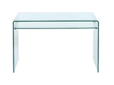 Vente-unique - Bureau STILEOS - 1 Niche - Verre trempé