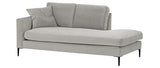 Méridienne en Velours Gris Clair Cozy - Miliboo & Stéphane Plaza