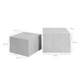 Miliboo Tables Basses gigognes Design Effet travertin (Lot de 2) Calla