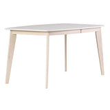 Miliboo Table à Manger Extensible scandinave Blanc et Bois Clair L150-200 cm Leena