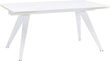 Kare Salle, Table à Manger, Verre, Blanc, 160 40 x90cm