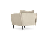 MICADONI - Fauteuil Agate - 1 Place - Velours - Beige
