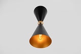 MAYTONI DECORATIVE LIGHTING Moderne Applique Murale, en Métal, Noir et Or, IP20, 2 ampoules excl. 2xE14 40W 230V.