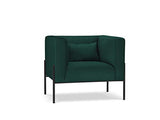 Milo Casa Fauteuil Velours, Carla, 1 Place, Vert Bouteille, 82x78x75