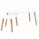 vidaXL Ensemble de Tables Basses 2 pcs Table d'Appoint Bois de Pin Massif