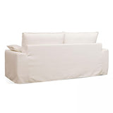 Oviala Canapé en Tissu texturé 3 Places Blanc