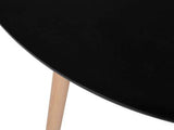 Table de Salle à Manger - Table de Cuisine - Noir - 120 cm - Bovio