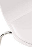 Chaise Empilable Diego en Similicuir et Support en Métal - Chaise de Salle de Conférence avec Dossier, Couleur au Choix:, Couleur:Blanc/Blanc