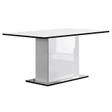 AltoBuy Columbus/Alyssa - Table Rectangulaire Laquée Brillant Blanc